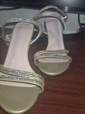 Gold Strappy Heeled Sandals - Elegant Evening Shoes